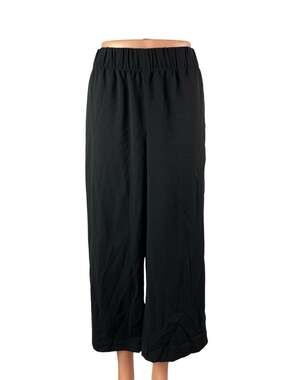 H&M Women's Black High Waisted Wide Leg Cropped Trousers Casual Pants Size 6